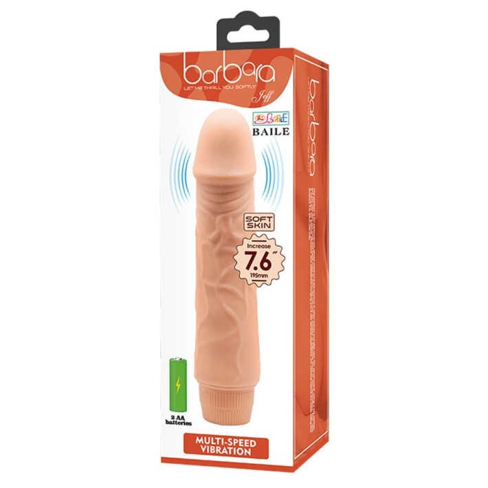 Vibrator Realistic Barbara Jeff, Natural, 19 Cm 3