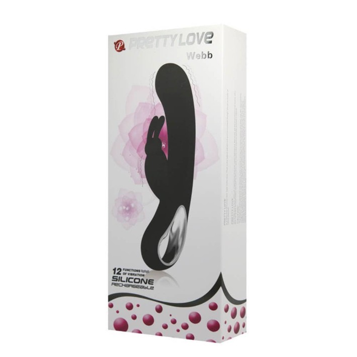 Vibrator Rabbit Webb, Negru, 21 Cm 2