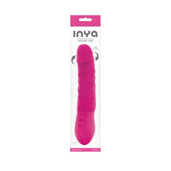 Vibrator Inya Twister, Roz, 23 Cm 2