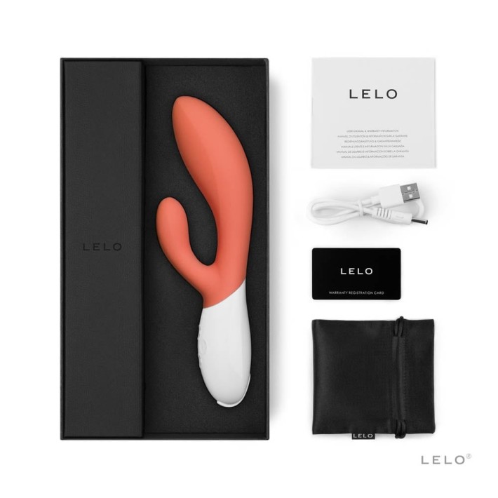 Vibrator Rabbit Ina 3, Coral, 20 Cm 3