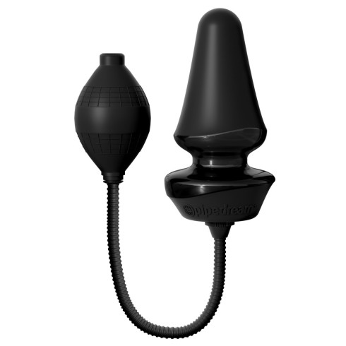 silicone, Inflatable Silicone Butt Plug  Black, pasiune.ro