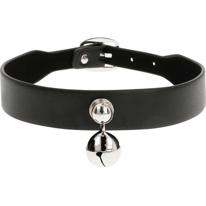 Colier Din Piele Vegana Coquette Cu Accesoriu Clopotel 2