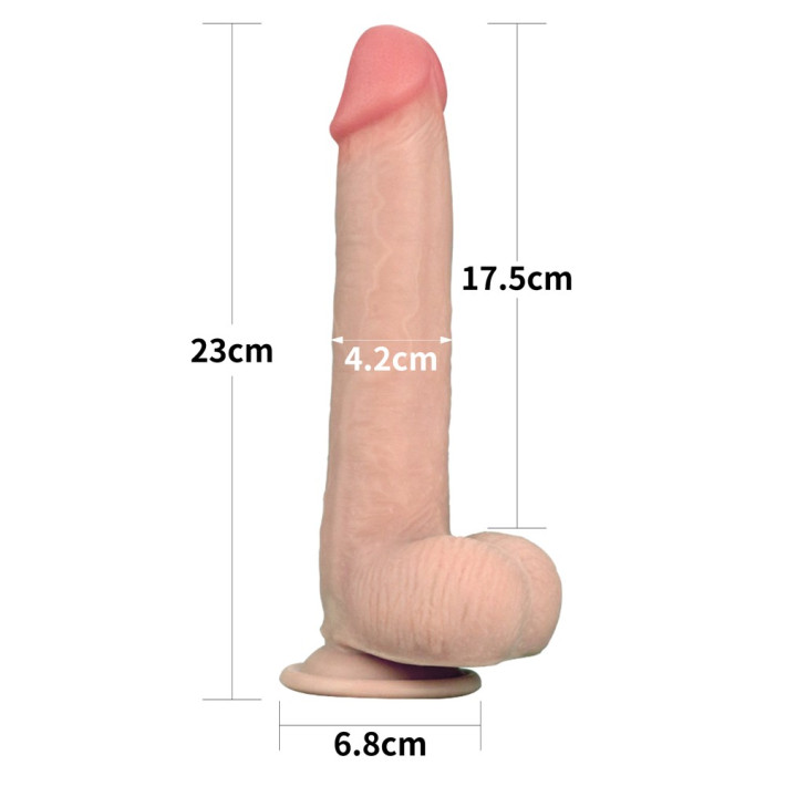Dildo Ultra Realistic Dublu-stratificat, Natural, 22 Cm 2