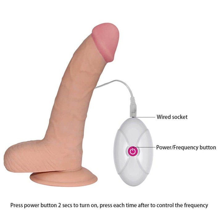 Vibrator Realistic The Ultra Soft Dude, Natural, 21 Cm 4