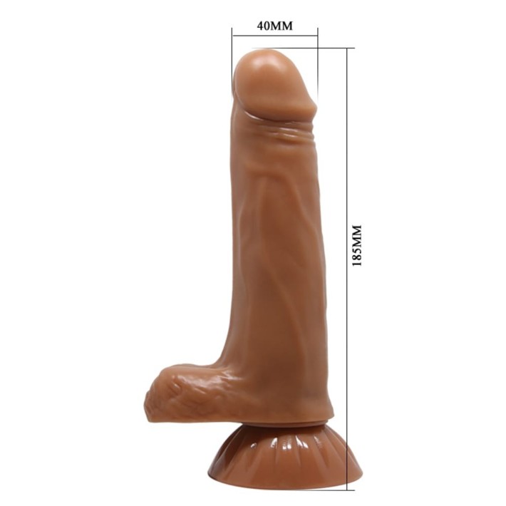 Vibrator Realistic Beautiful Easton, Brun, 18.5 Cm 3