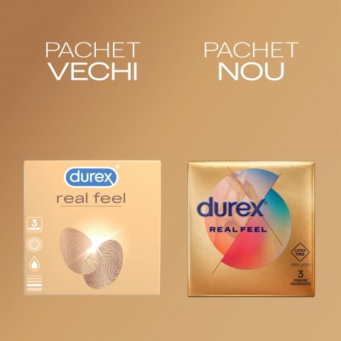 Durex, Prezervative Durex Real Feel 3 Buc, pasiune.ro