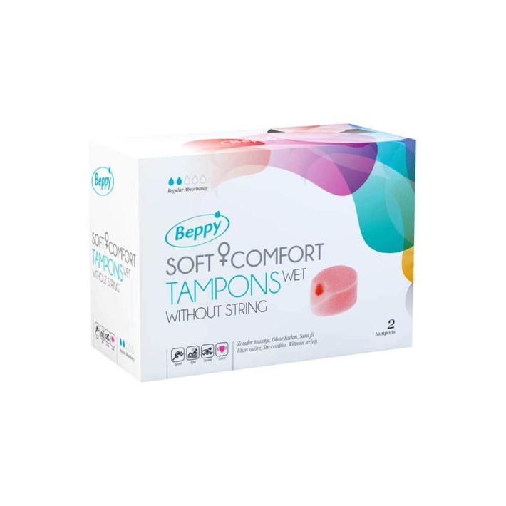 Beppy  Tampon Wet - Lubricated Sponge Tampon - 2 Pieces 3
