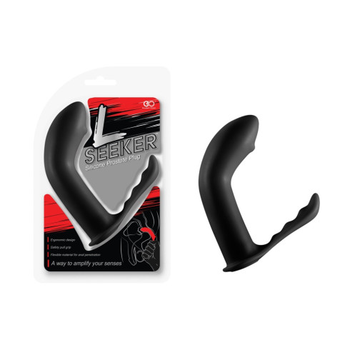 stimulator, Stimulator Prostata L Seeker, Negru, 8 Cm, pasiune.ro