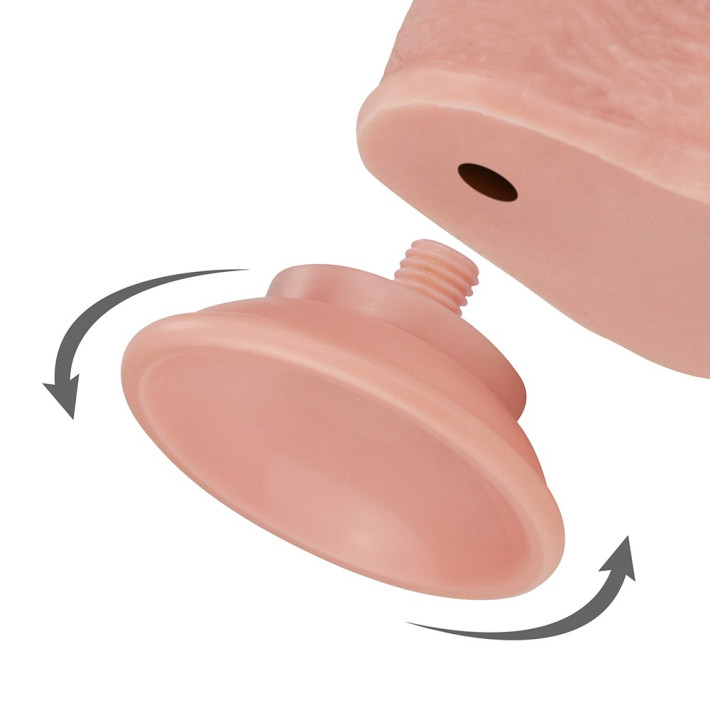 Dildo Ultra Realistic Dublu-stratificat, Natural, 22 Cm 5