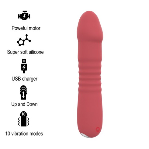 rosu, Vibrator Extensibil Intense June Rosu, pasiune.ro