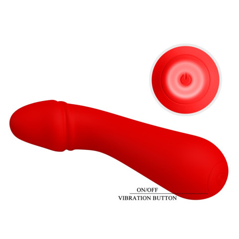 Vibratoare Punctul G, Vibrator Punctul G Cetus, Rosu, 15 Cm, pasiune.ro