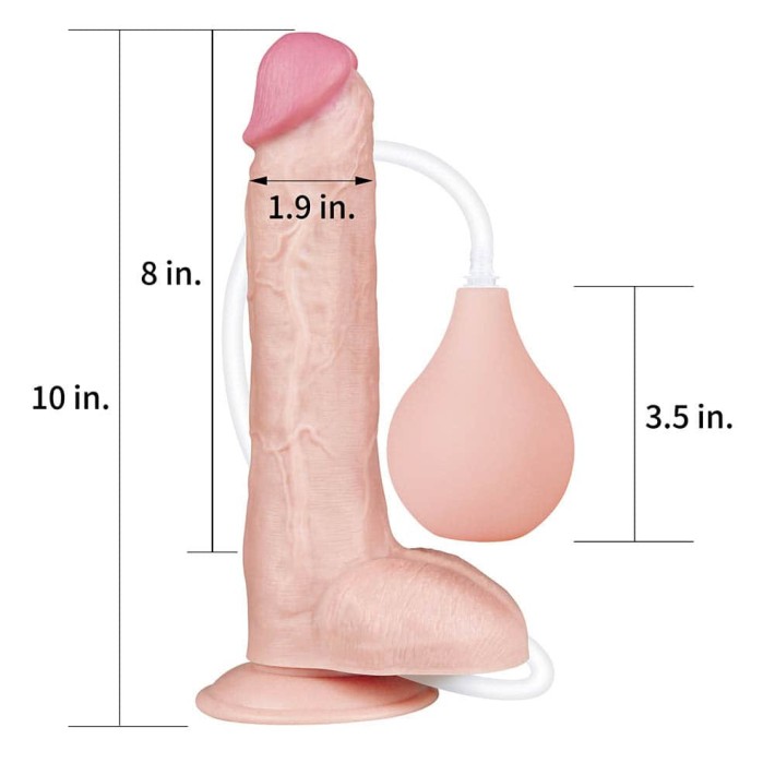 Dildo Clasic Cu Functie Ejaculare Squirt Extreme, Natural, 25 Cm 12