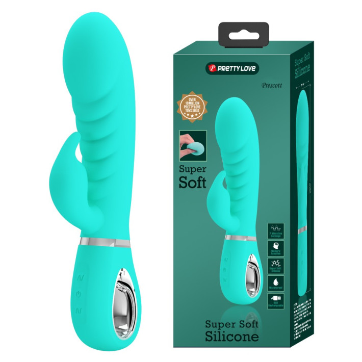 Vibrator Rabbit Prescott, Verde, 20 Cm 4