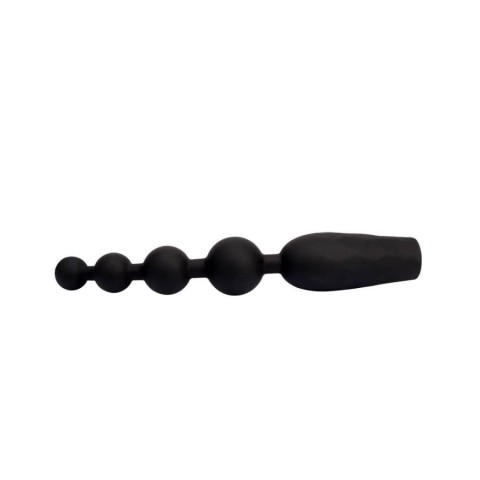 Vibratoare Anale, Bile Anale Cu Vibratii Bumpy Bead, Negru, 18.5 Cm, pasiune.ro