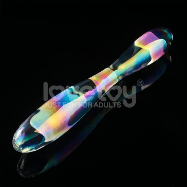 Dildo Sticla Twilight Gleam Glass Dildo- Double Delight, Transparent, 23 Cm 6