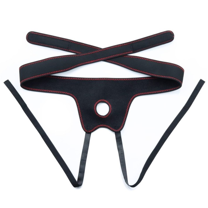 Set Ham Strap-on Si Dildo Cu Vibratii Easy Strapon, Negru, 21.5 Cm 13