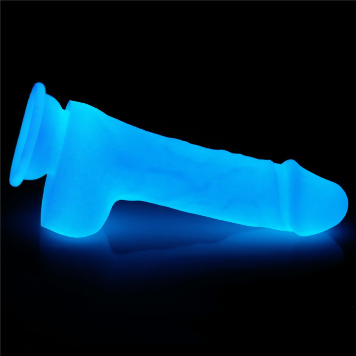 Dildo Fantezie Fosforescent Lumino Play, Alb, 19 Cm 13