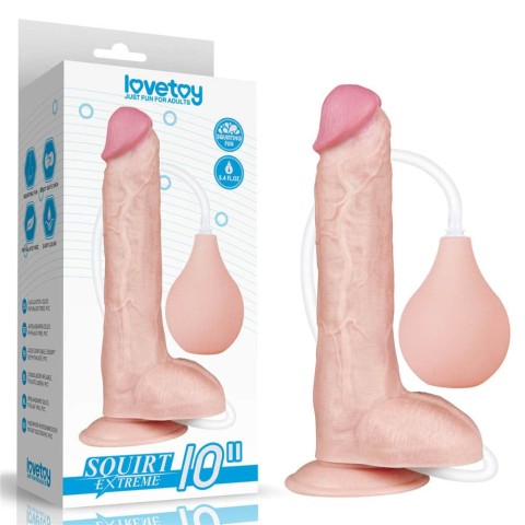 Ejaculatoare, Dildo Clasic Cu Functie Ejaculare Squirt Extreme, Natural, 25 Cm, pasiune.ro