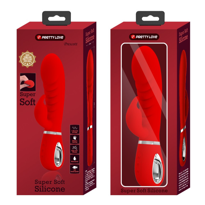 Vibrator Rabbit Prescott, Rosu, 20 Cm 5