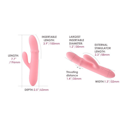 Vibratoare Duble, Mora Neo Peach Pink, pasiune.ro