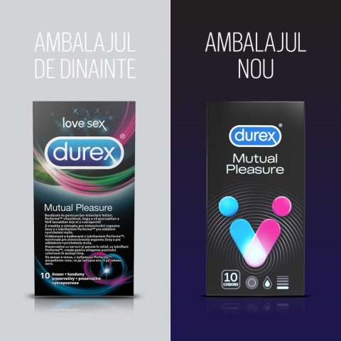 Durex,  Prezervative Durex Mutual Pleasure 10 Buc, pasiune.ro