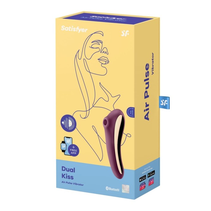 Vibrator Clitoridian Dual Kiss, Bordo 4