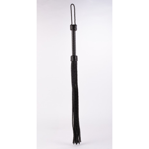 Devil Sticks, Kid Handle Kid Leather Braided Tails Black, pasiune.ro