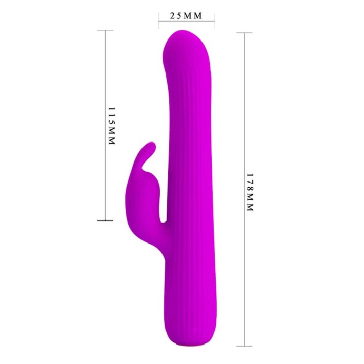 Vibrator Cu Rotatii Julian, Mov, 17.5 Cm 3