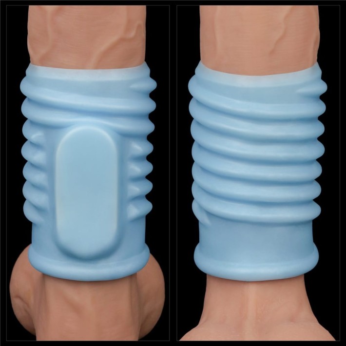 Inel / Manson Penis Cu Vibratii Spiral Knights, Albastru 3