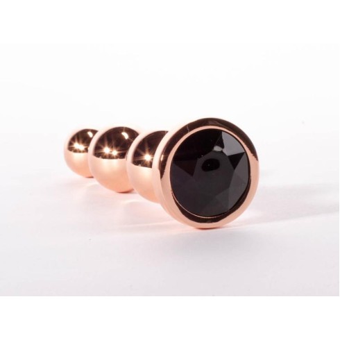 dop, Dop Anal Cu Bijuterie Secret Shine Booty Call Gold S, Auriu + Negru, 10.5, pasiune.ro