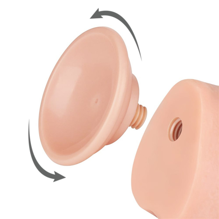 Dildo Realistic Sliding Skin Dual Layer, Natural, 24 Cm 4