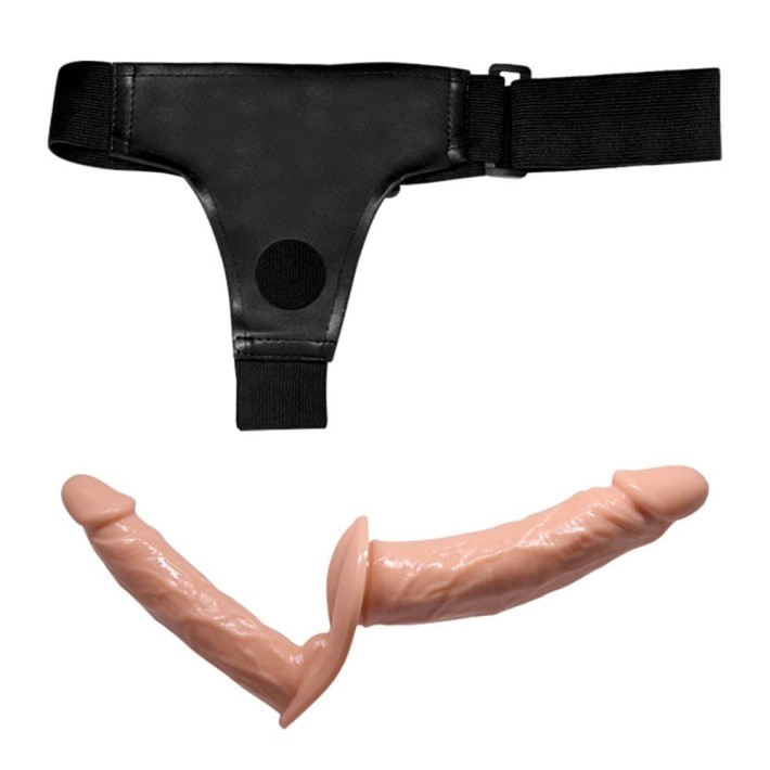 Strap On Dublu Ultra Passionate Harness, Natural, 18 Cm 11
