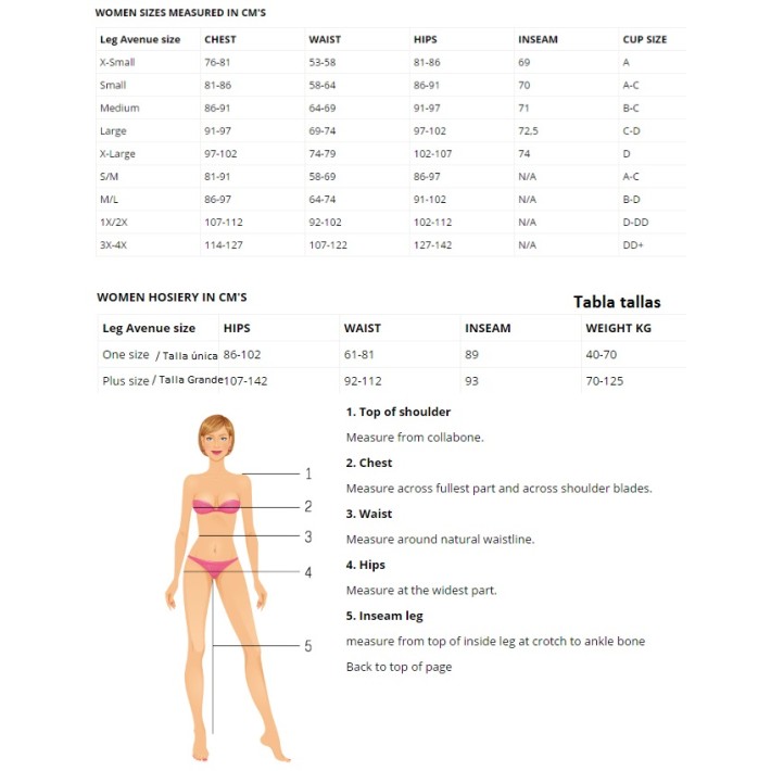 Body Plasa Leg Avenue One Size 3
