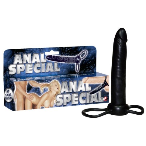 Jucarii Pentru Cupluri, Strap-on Anal Pentru Barbati, Negru, 16 Cm, pasiune.ro