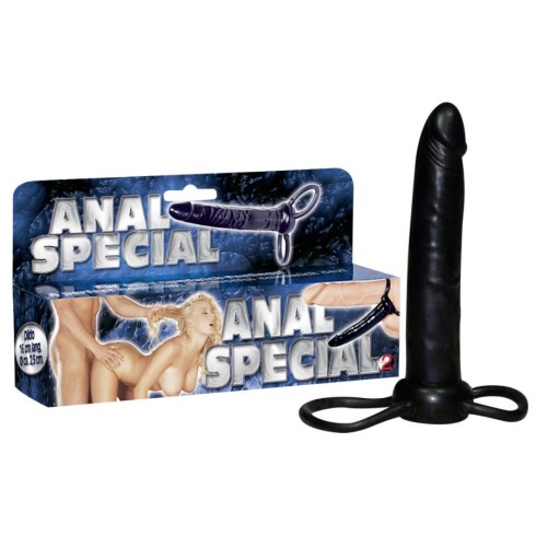 Strap-on Anal Pentru Barbati, Negru, 16 Cm