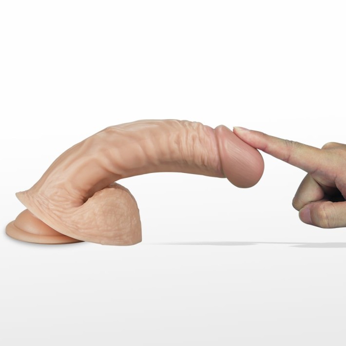 Vibrator Realistic Cu Ventuza Real Extreme Dildo, Natural, 21.5 Cm 3