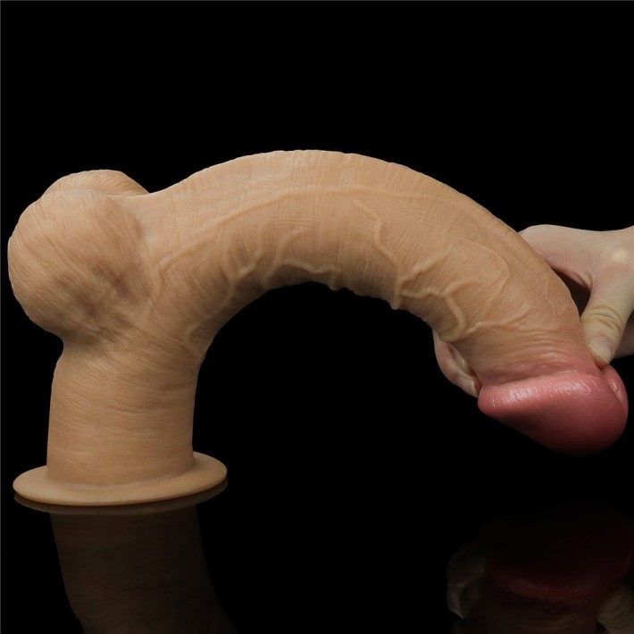 Dildo Realistic Cu Ventuza Handle Cock, Natural, 31.5 Cm 2