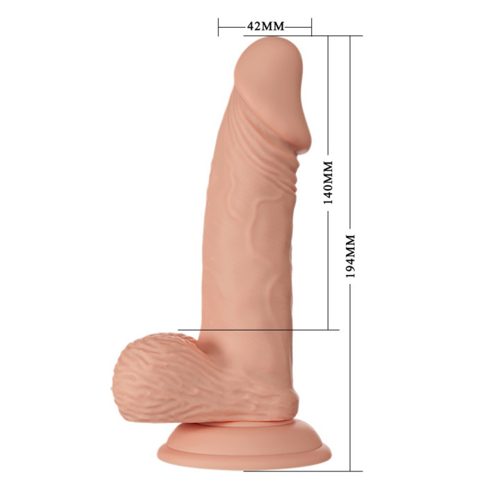 Dildo Realistic Beautiful Zebulon, Natural, 19 Cm 8