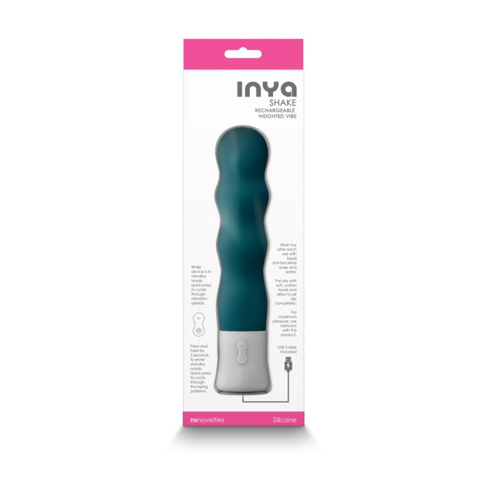 Vibrator Clasic Inya Shake, Verde, 17.5 Cm 4
