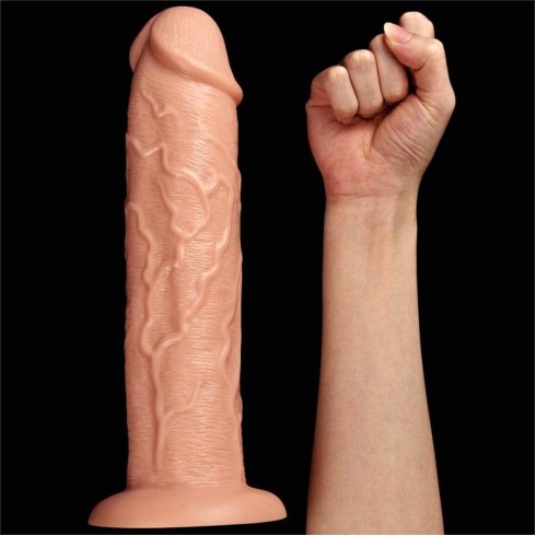 long, Vibrator Realistic King-size, Natural, 28 Cm, pasiune.ro