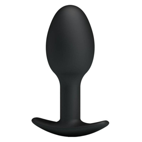 Pretty Love, Dop Anal Heavy Balls Silicone Butt Plug 1, Negru, 8 Cm, pasiune.ro