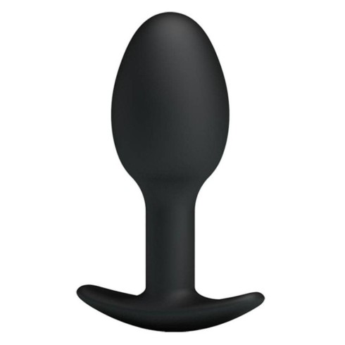 heavy, Dop Anal Heavy Balls Silicone Butt Plug 1, Negru, 8 Cm, pasiune.ro