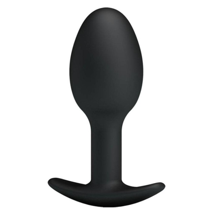 Dop Anal Heavy Balls Silicone Butt Plug 1, Negru, 8 Cm 2