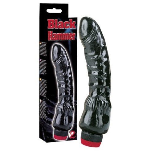 hammer, Vibrator Realistic Black Hammer, Negru, 22 Cm, pasiune.ro