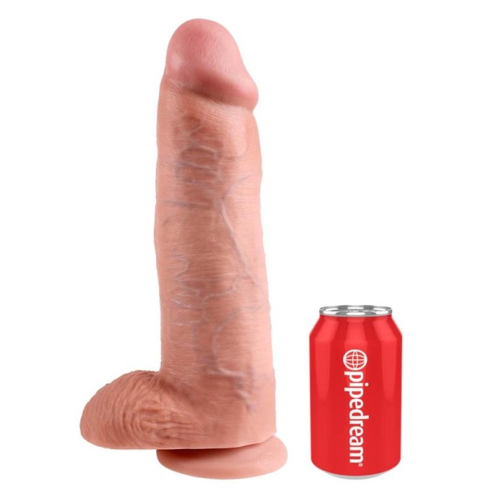 Dildo Clasic Cu Testicule King Cock, Natural, 30 Cm 5