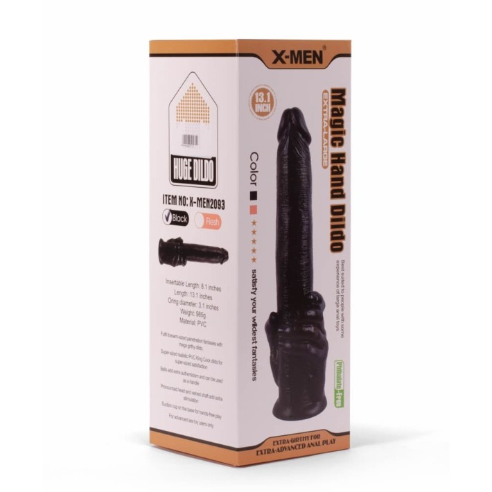 Dildo Realistic Magic Hand, Negru,  5