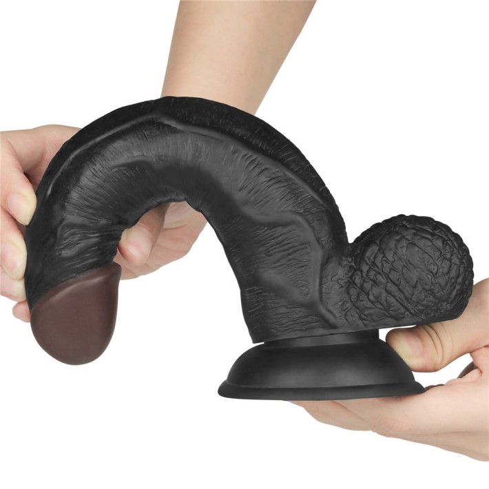 Set Ham Strap-on Si Dildo Easy Strapon, Negru, 21.5 Cm 5