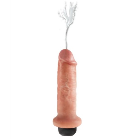 Dildouri Squirt, Dildo Clasic Cu Functie Ejaculare King Cock, Natural, 15 Cm, pasiune.ro