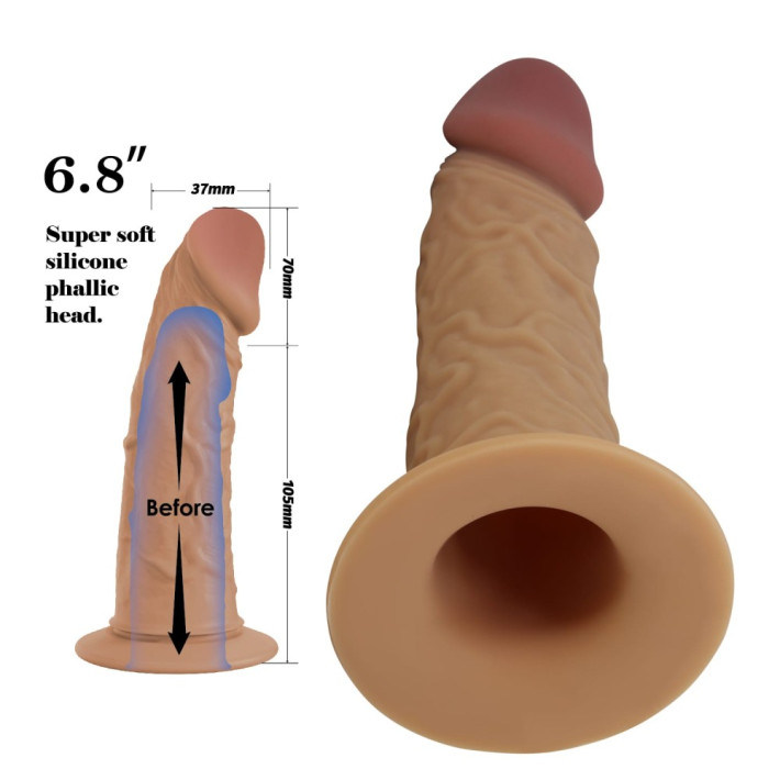 Strap-on Cu Dildo Houston, Natural, 17.5 Cm 3