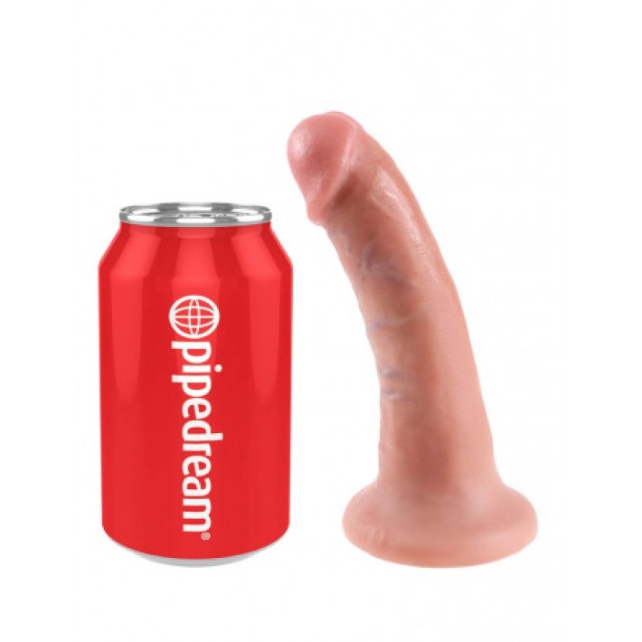 Dildo Realistic Cu Ventuza King Cock, Natural, 15 Cm 3